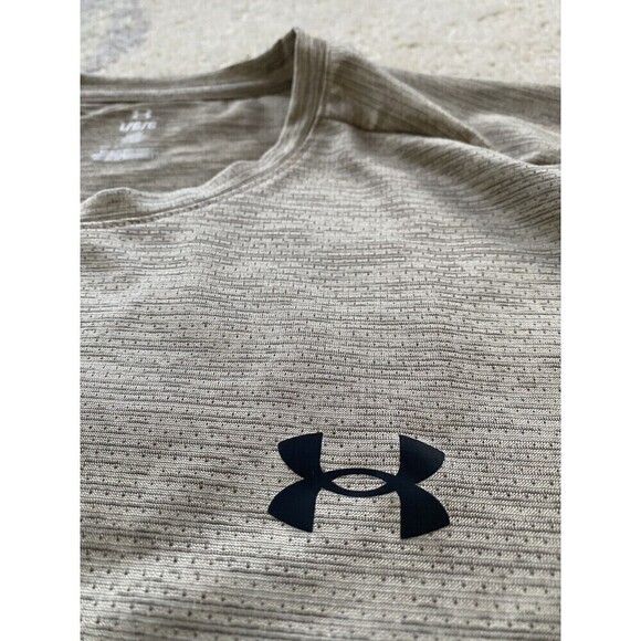 Under Armour Shirt Mens Large Gray Green Loose HeatGear Athletic Active Casual - Picture 2 of 6